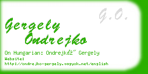 gergely ondrejko business card